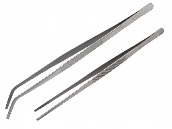 2-teiliges Pinzetten Set Aquariumpinzette - gebogen und gerade - rostfrei
